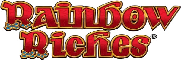 Slingo Rainbow Riches slot logo by Gaming Realms at Boomzino Casino